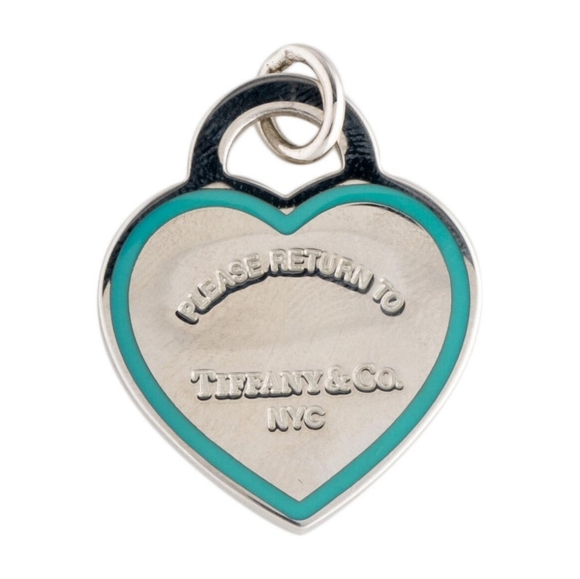 BNIB RARE! Return to Tiffany & Co Sterling Silver Blue Enamel Love Heart Pendent - Picture 6 of 16